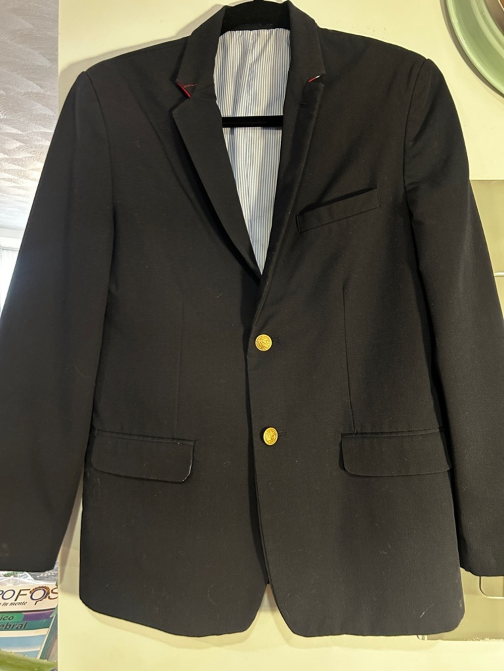 Izod Black Kids Blazer with Gold Buttons